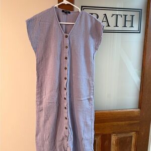 Madewell Lightspun Easy Midi Dress in Dusk Peri